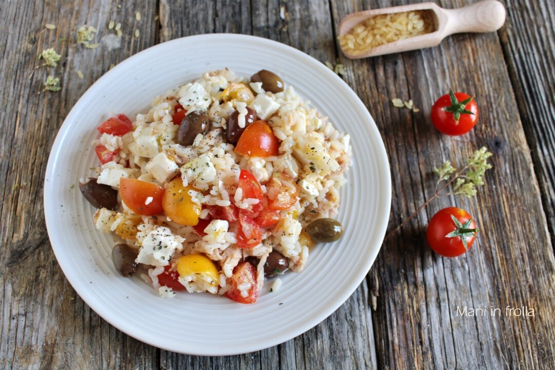 Salade de Riz avec Tomates Cerises Thon et Feta