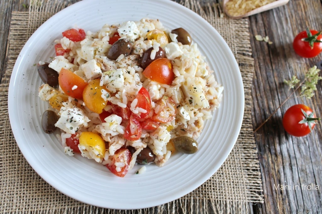 Salade de Riz avec Tomates Cerises Thon et Feta