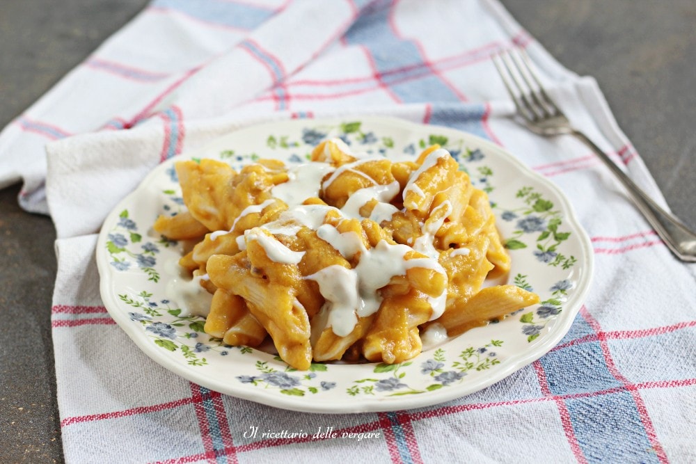 Pâtes à la citrouille avec fondue de gorgonzola