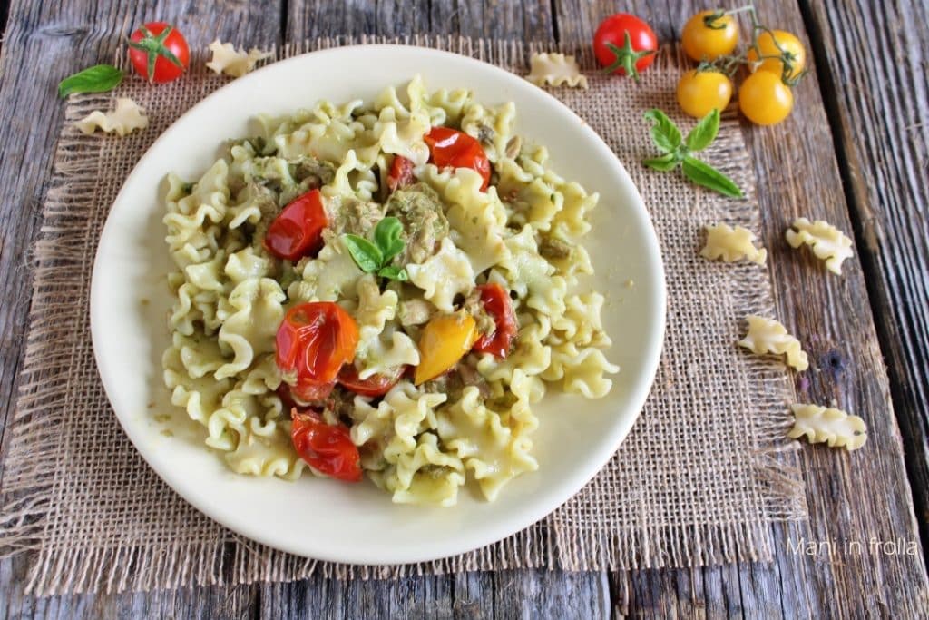 Mafaldine Thon Tomates Cerises et Pesto