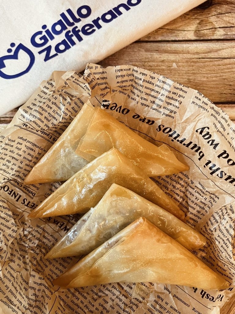 Triangles de pâte filo avec ricotta et Nutella
