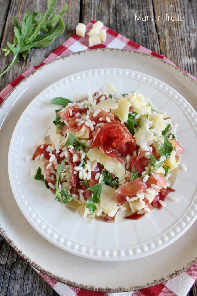 Salade de Riz avec Bresaola Asiago et Roquette