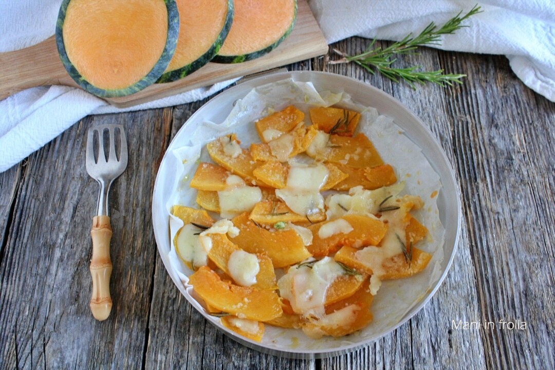 Courge gratinée au four