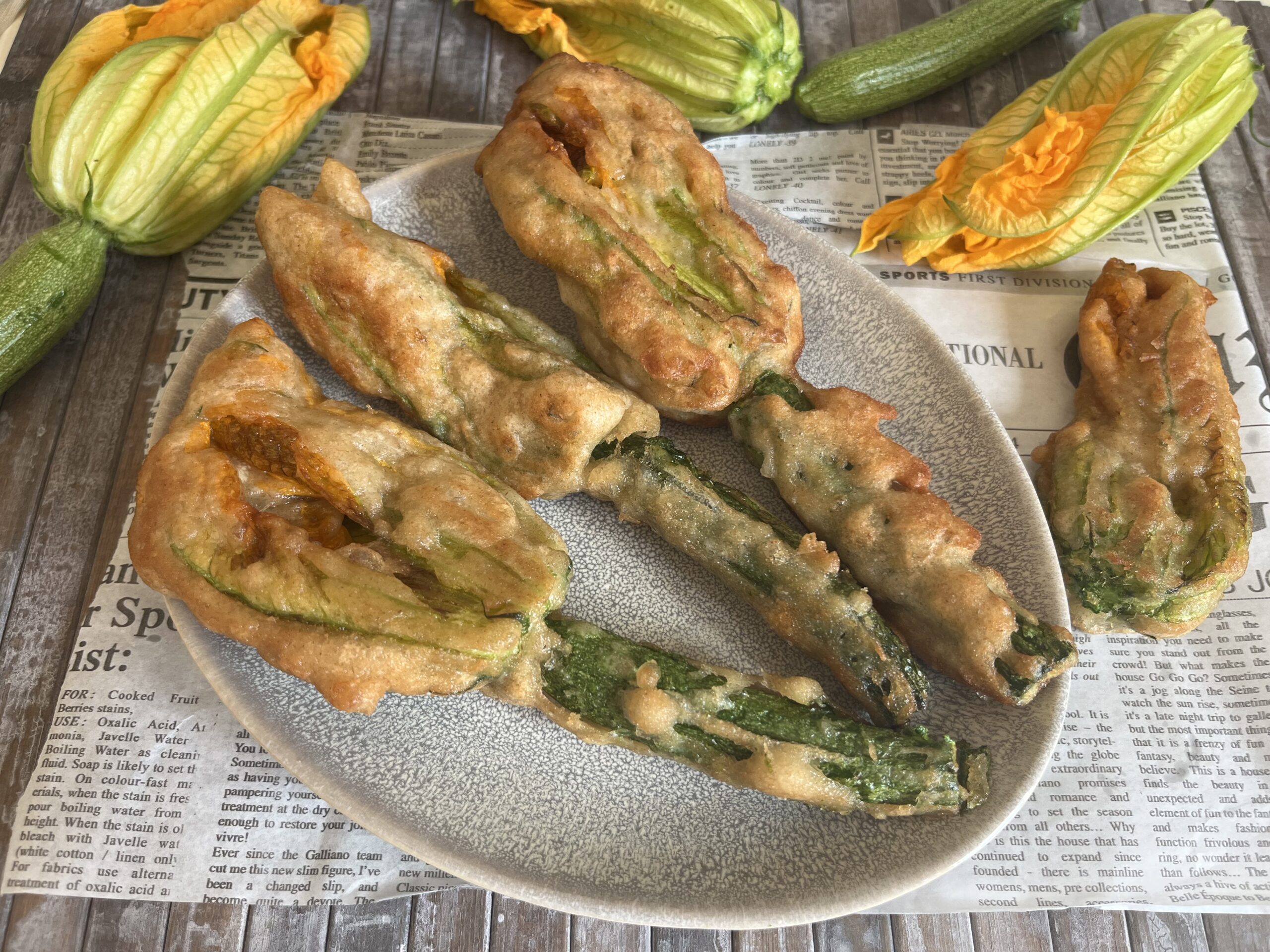 Courgettes en beignet
