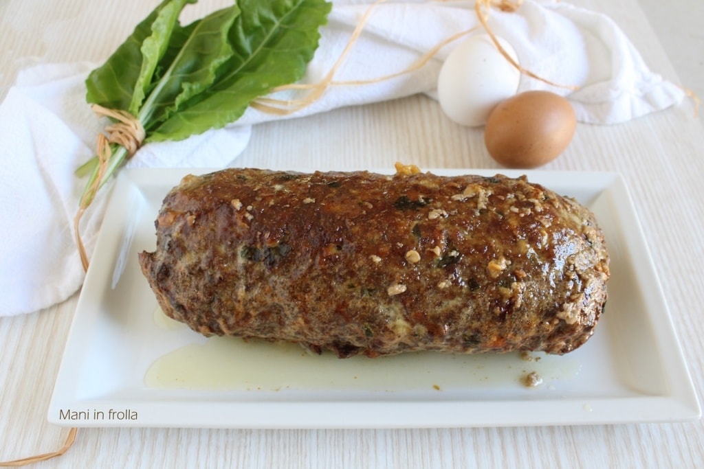 Pain de viande avec Blettes et Œufs durs