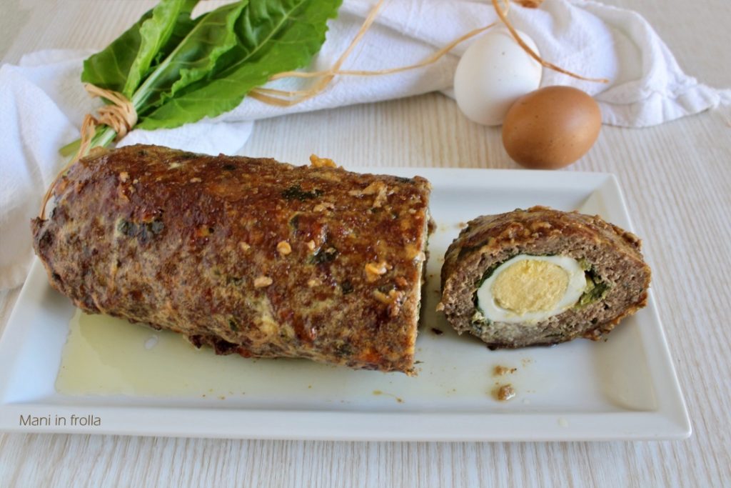 Pain de viande avec Blettes et Œufs durs