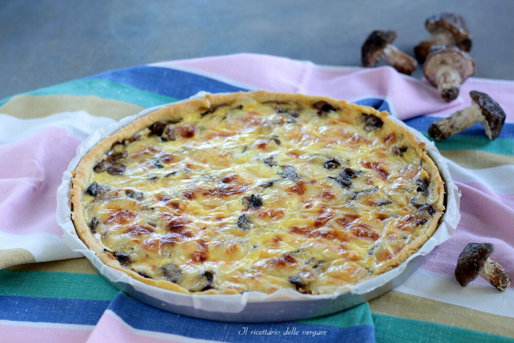 Tarte salée aux champignons et fromage