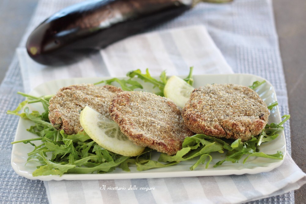 Médaillons d’aubergines panés à la friteuse à air