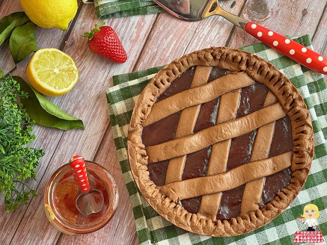 TARTE SABLÉE AU CACAO avec CONFITURE de Fraises