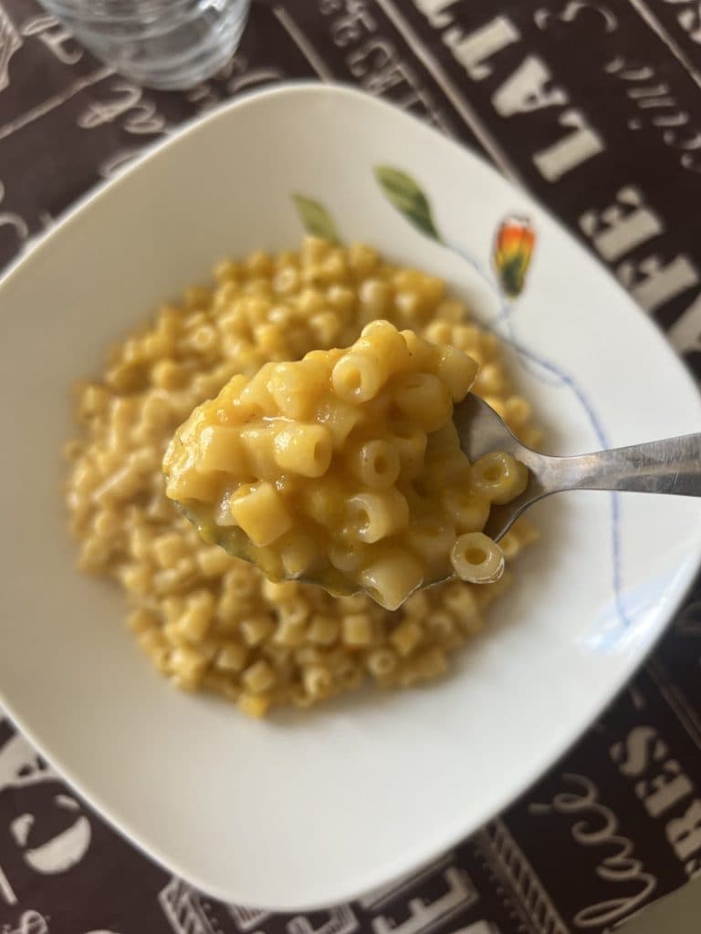pâtes et potiron crémeux