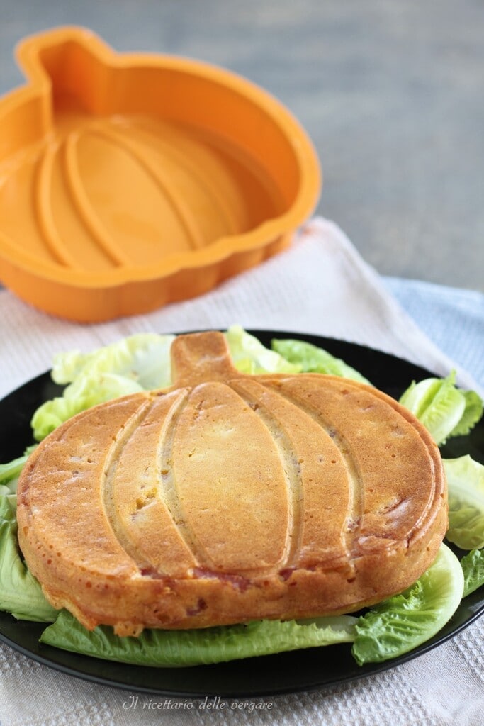 Tarte à la citrouille, fromage et speck