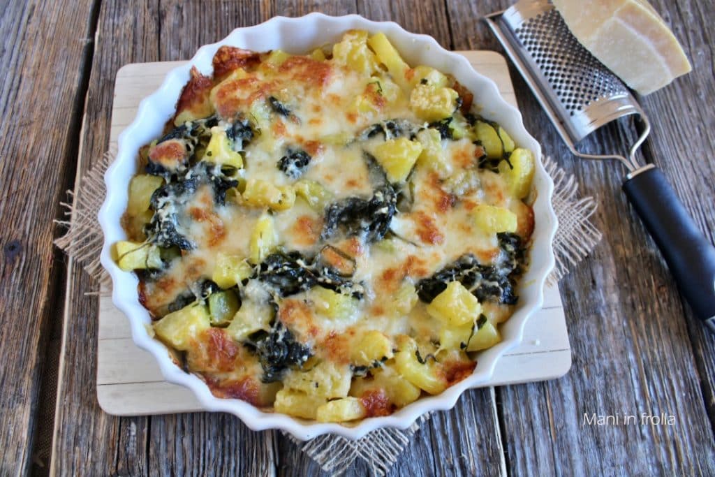 Pommes de Terre et Épinards gratinés au Four