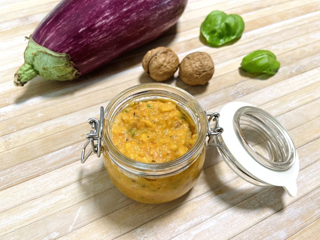 pesto d'aubergines et noix