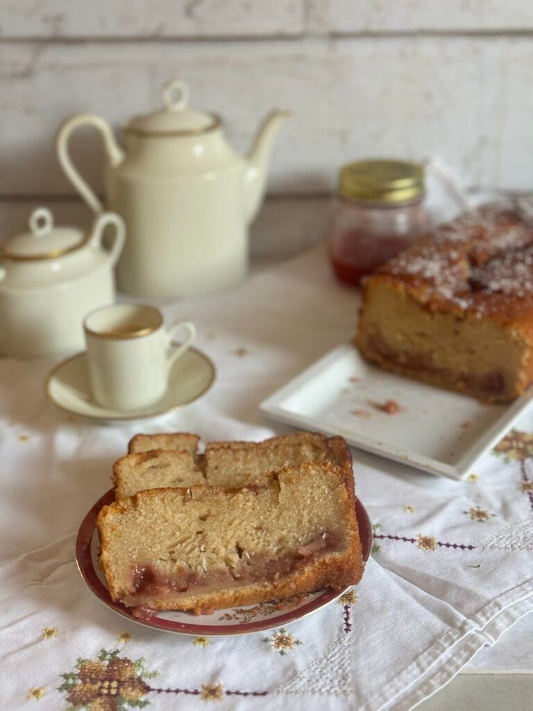 cake marbré avec levain servi