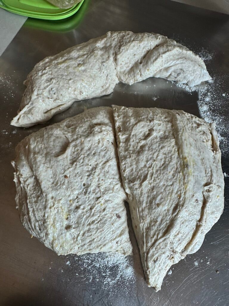 faire les pâtons de la pizza sans pétrissage