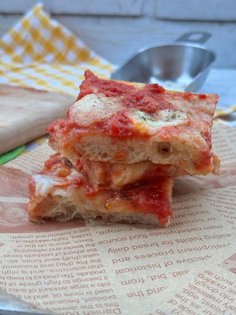 pizza sans pétrissage avec levain