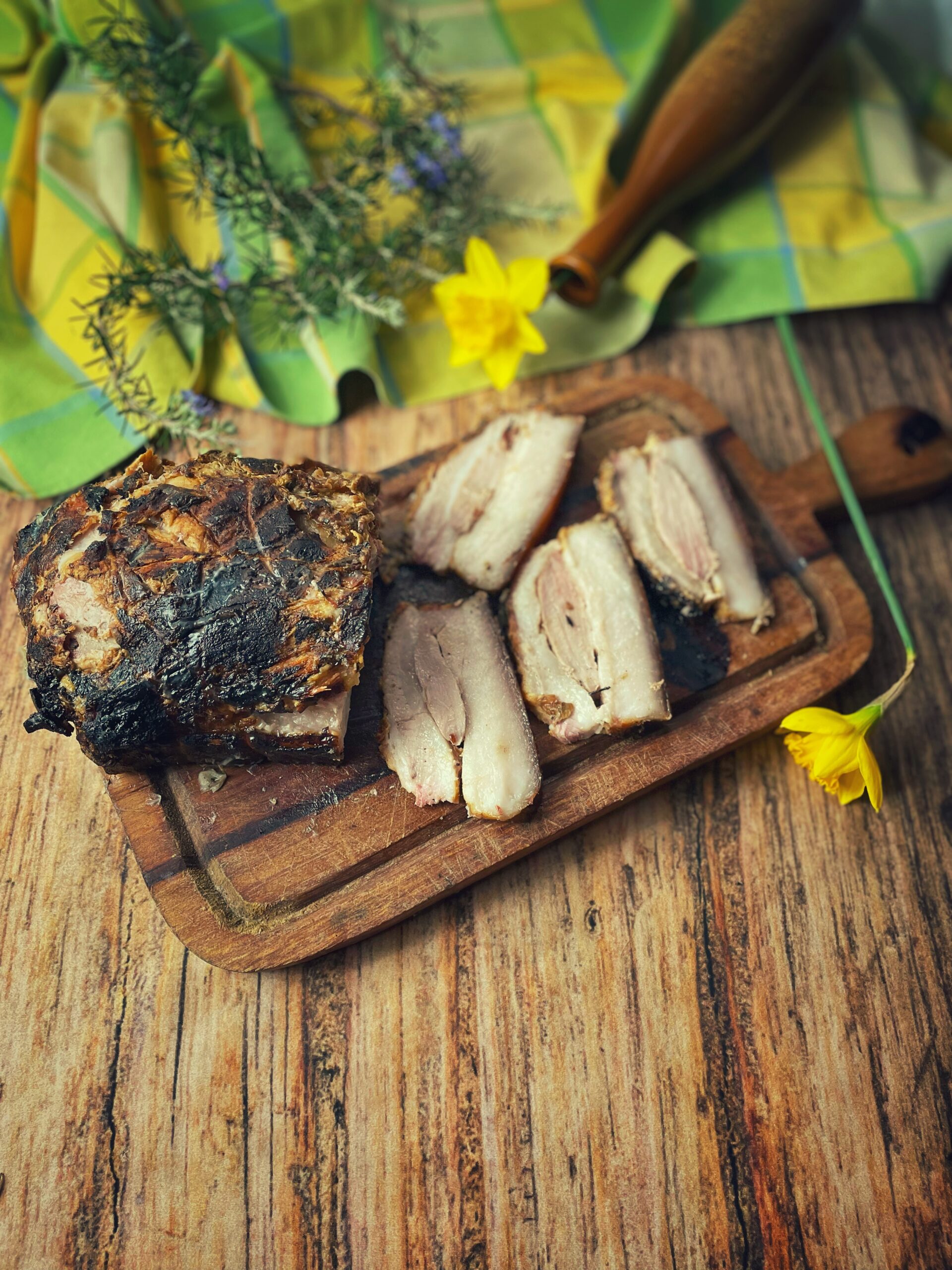 Porchetta avec kamado