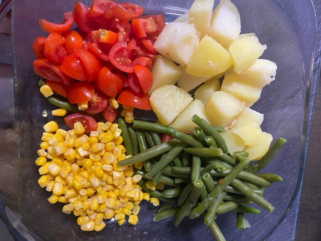 salade de pommes de terre et haricots verts