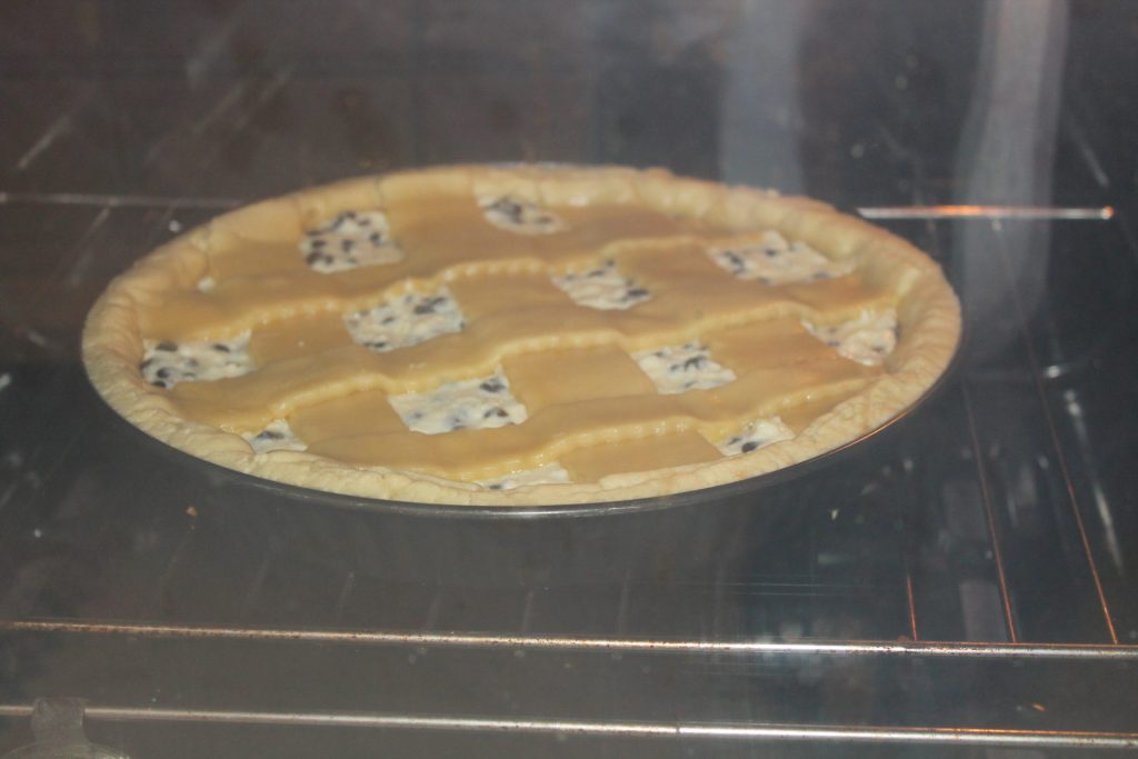 TARTE AVEC RICOTTA ET MORCEAUX DE CHOCOLAT