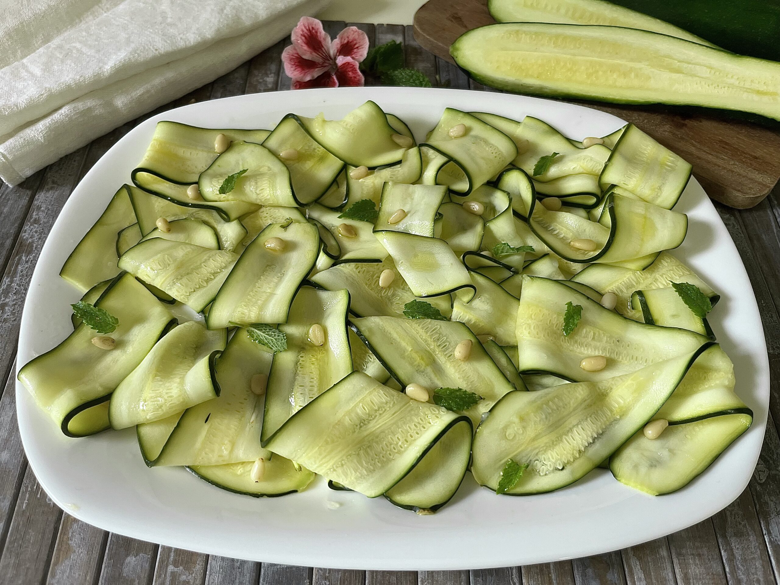 Carpaccio de courgettes