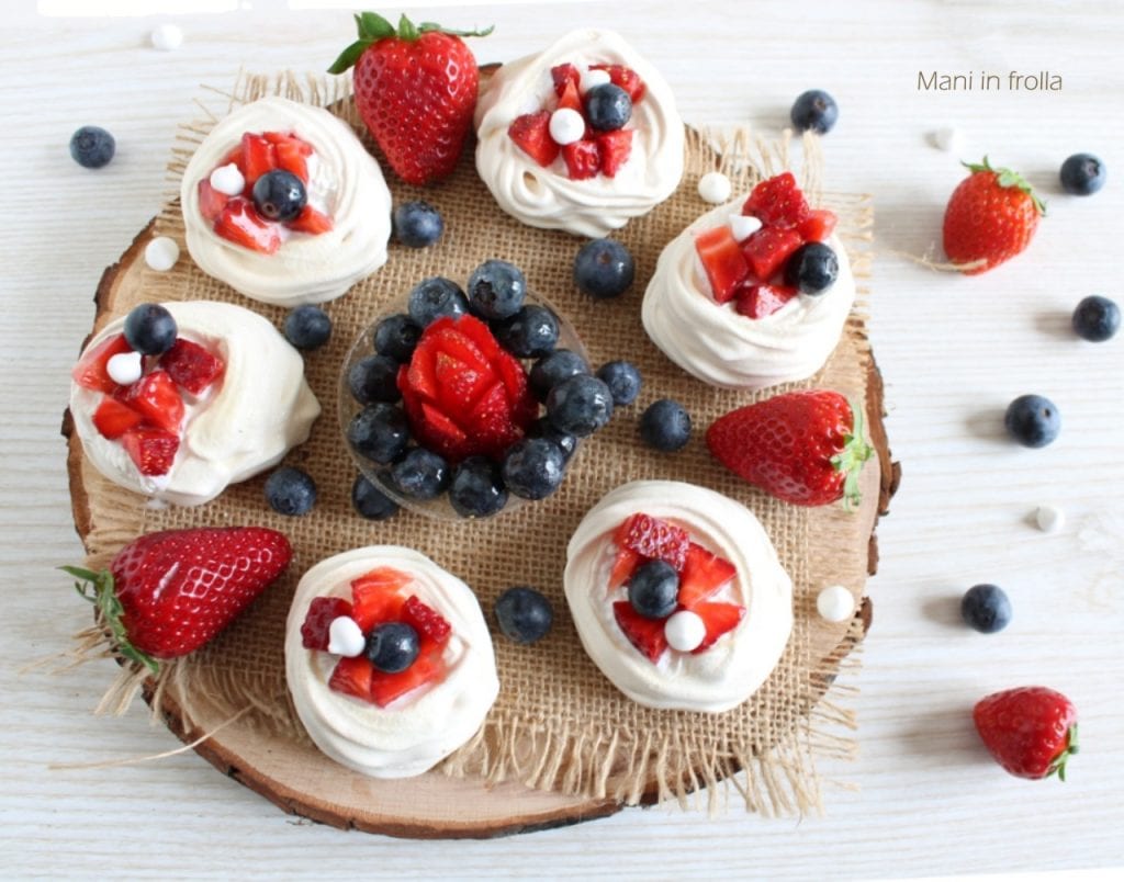 Paniers de meringue aux Fraises
