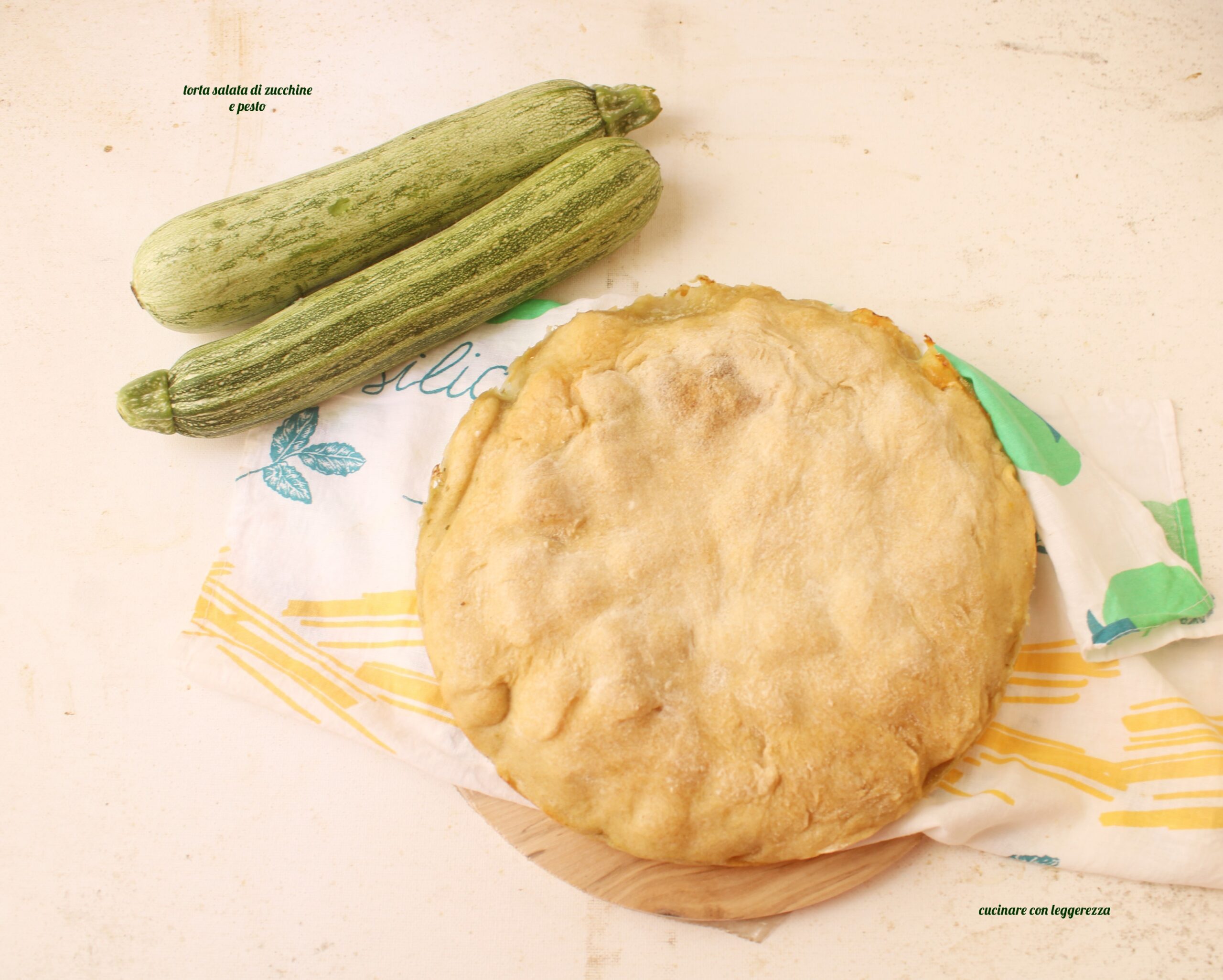 Tarte salée aux courgettes et pesto
