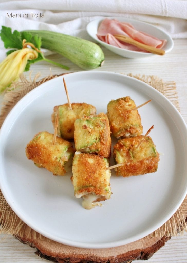 Rouleaux de Courgettes avec Jambon et Scamorza,