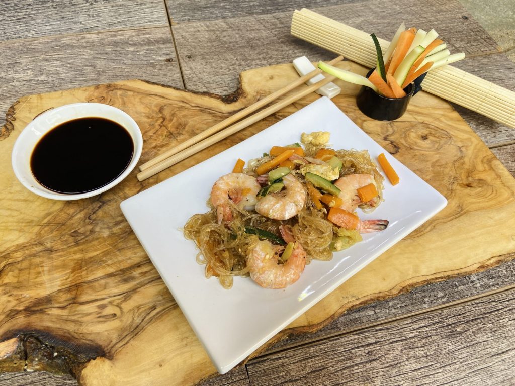 Nouilles de soja aux crevettes