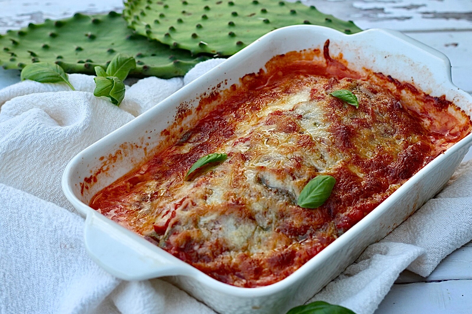 Parmigiana de raquettes de figue de Barbarie