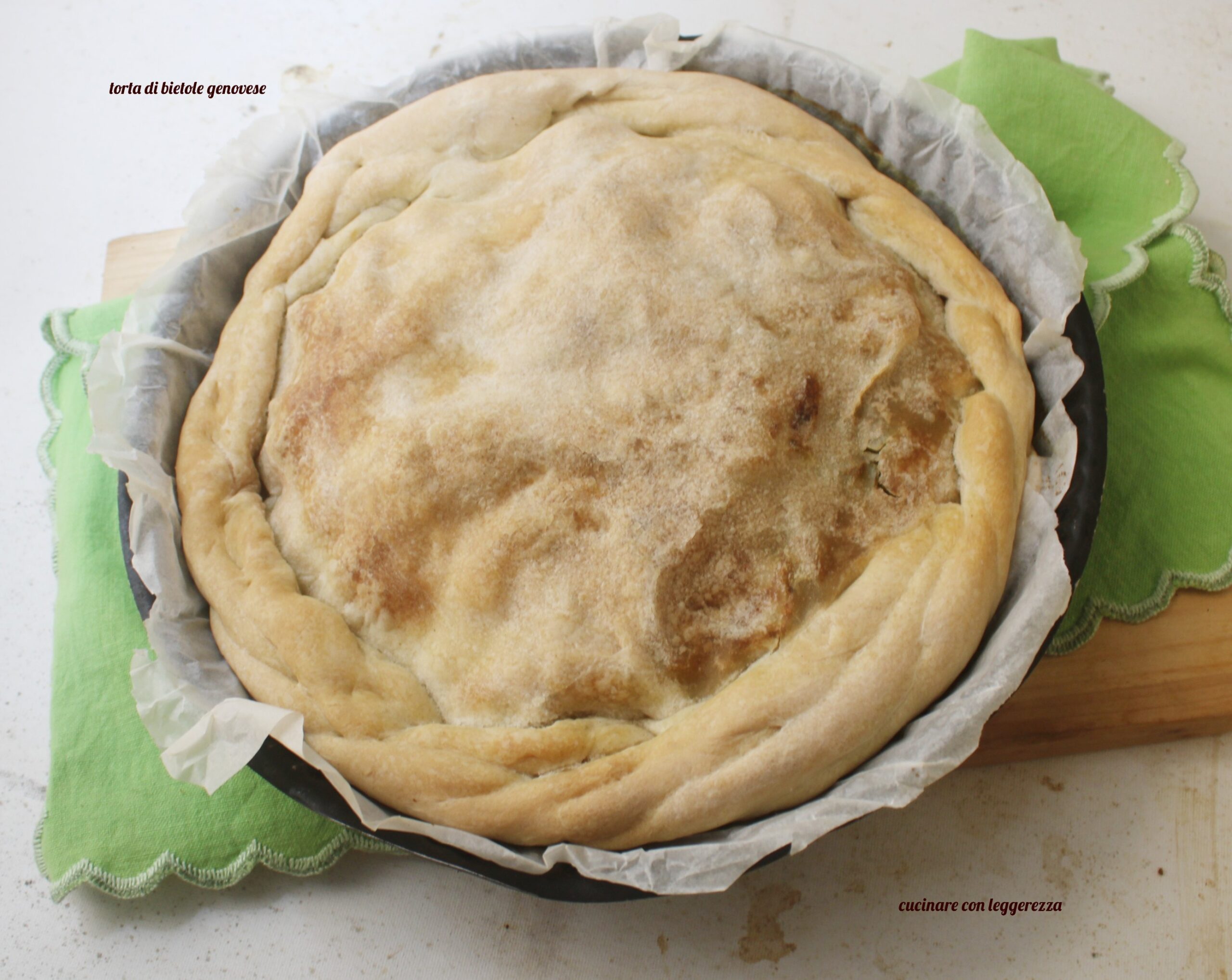 Tarte aux blettes à la génoise