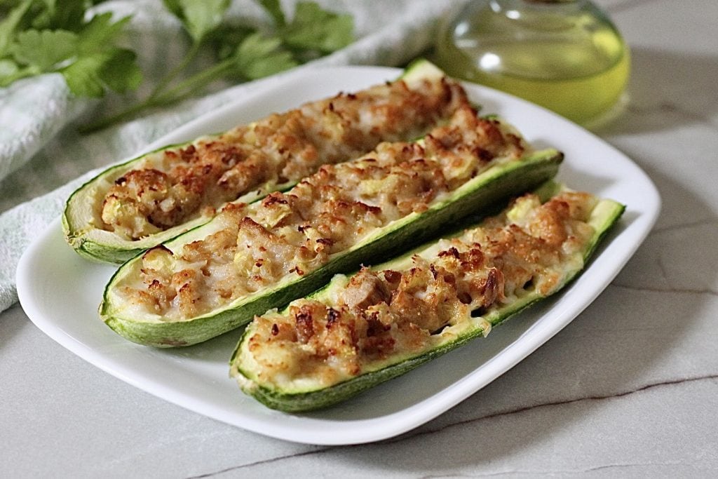 Courgettes farcies au thon, zéro déchets et résultat maximal !