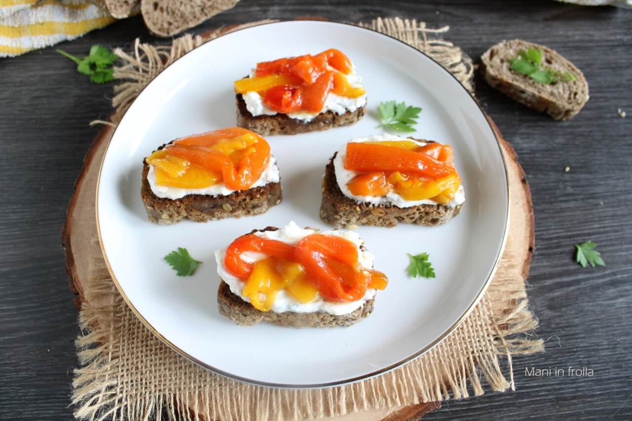 Crostini Ricotta et Poivrons