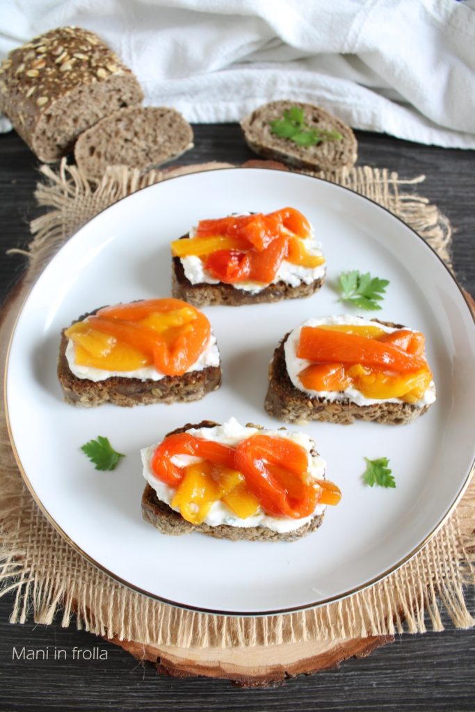 Crostini Ricotta et Poivrons