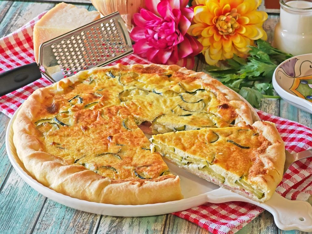 Tarte salée aux courgettes et jambon