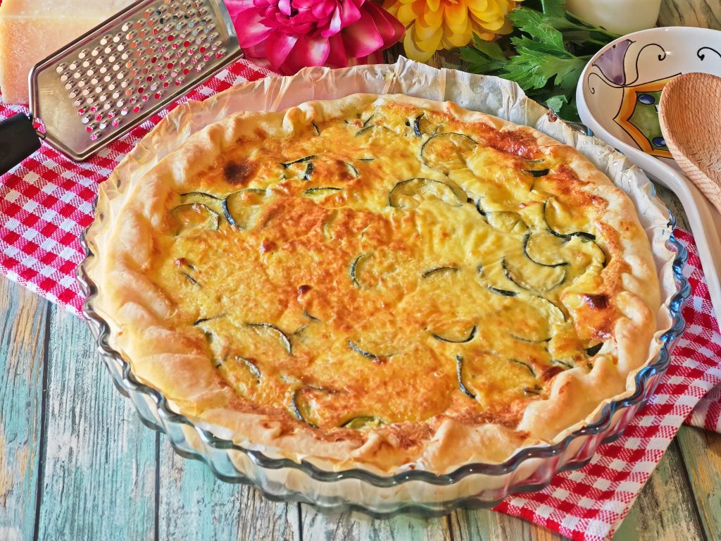 Tarte salée aux courgettes et jambon