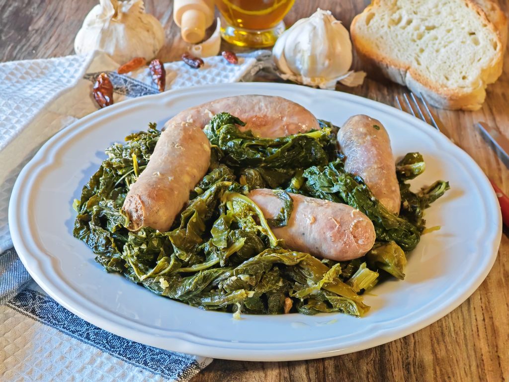 Saucisse et Friarielli à la poêle