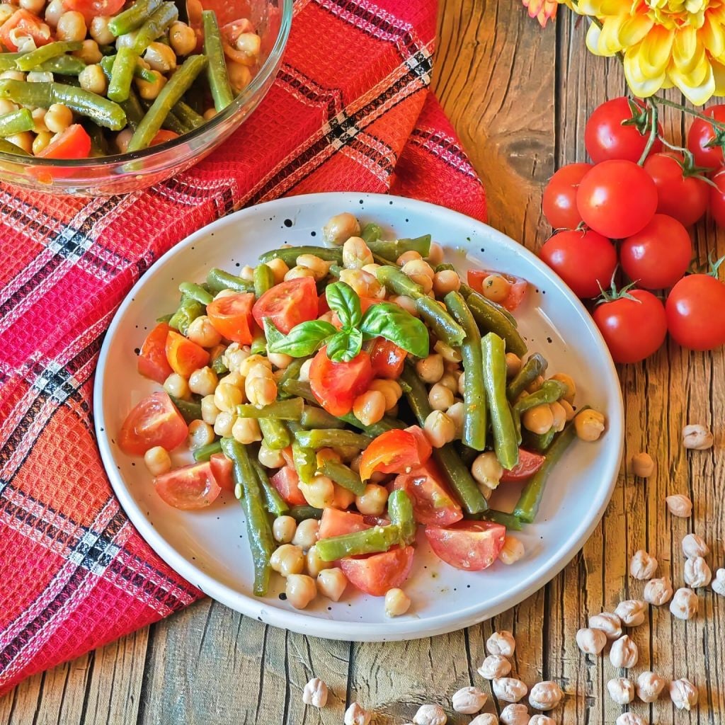 Salade de pois chiches et haricots verts