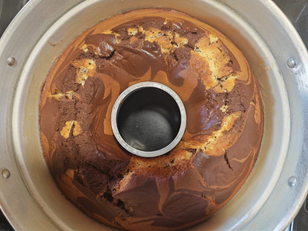 Gâteau marbré au cacao