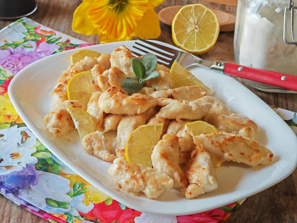 Morceaux de poulet au citron