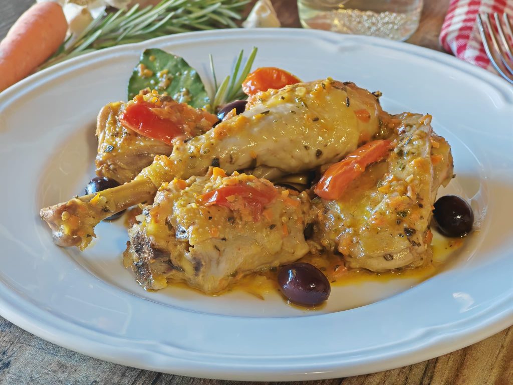 Poulet chasseur aux olives