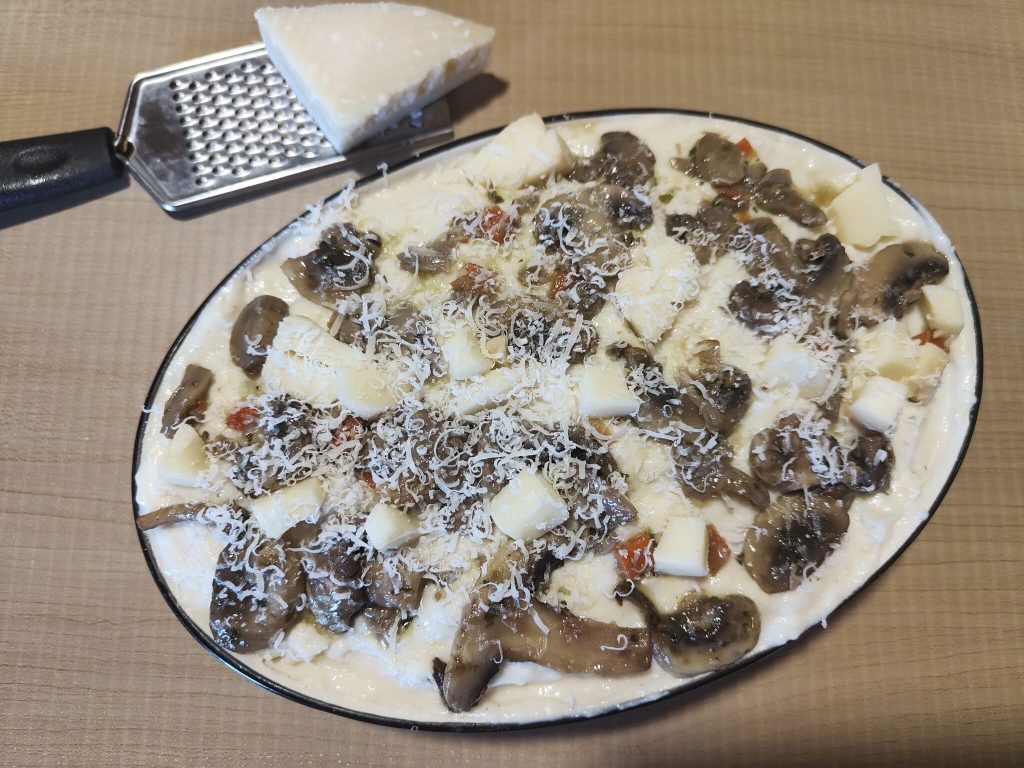 Polenta gratinée aux champignons