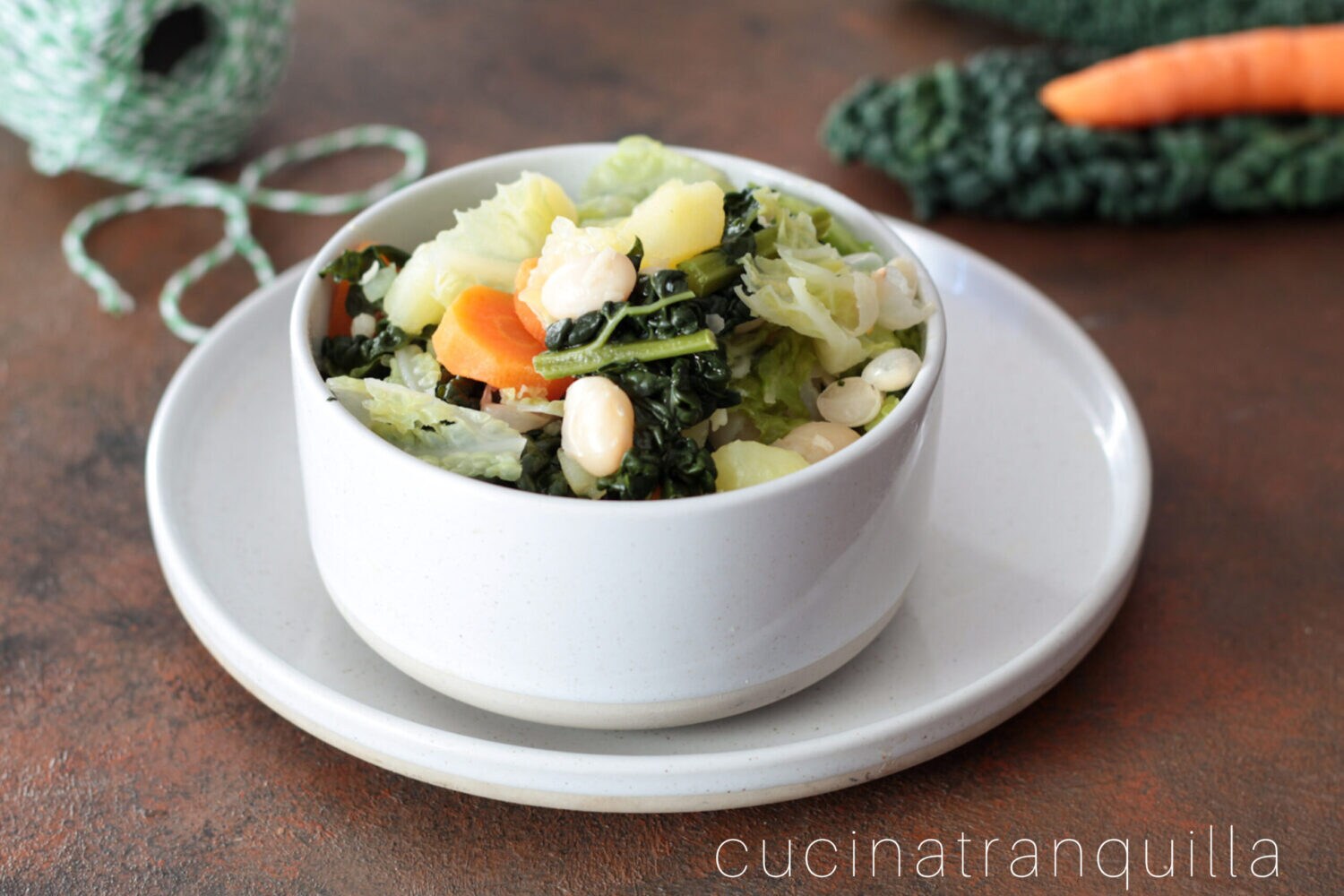 Soupe au chou avec chou frisé