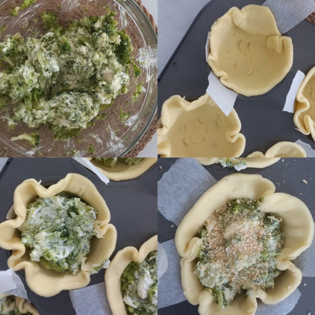 paniers de brocolis et ricotta