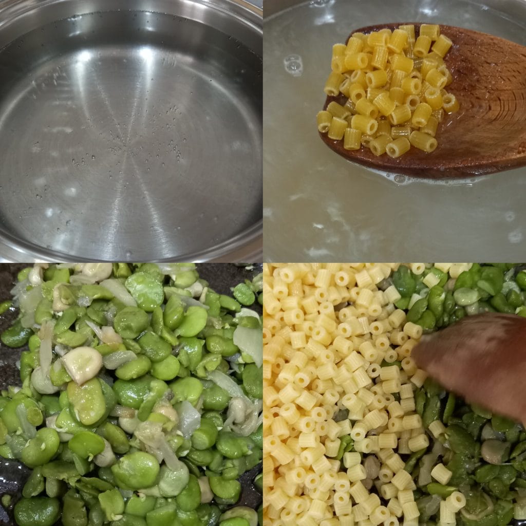 Pâtes et fèves