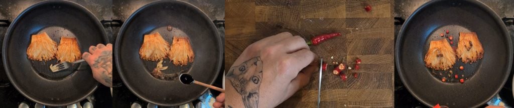 Enoki grillé : le "steak" vegan que vous n'attendez pas