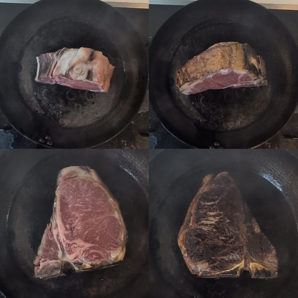 Bistecca alla Fiorentina (T-bone) de Simmental Bavarois : cuisson parfaite sur le réchaud !