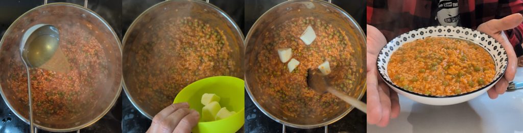 Riz avec petits pois surgelés et tomate : facile, rapide et crémeux