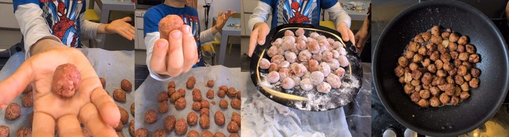 Recette Tagliatelles avec boulettes en sauce : la recette de grand-mère