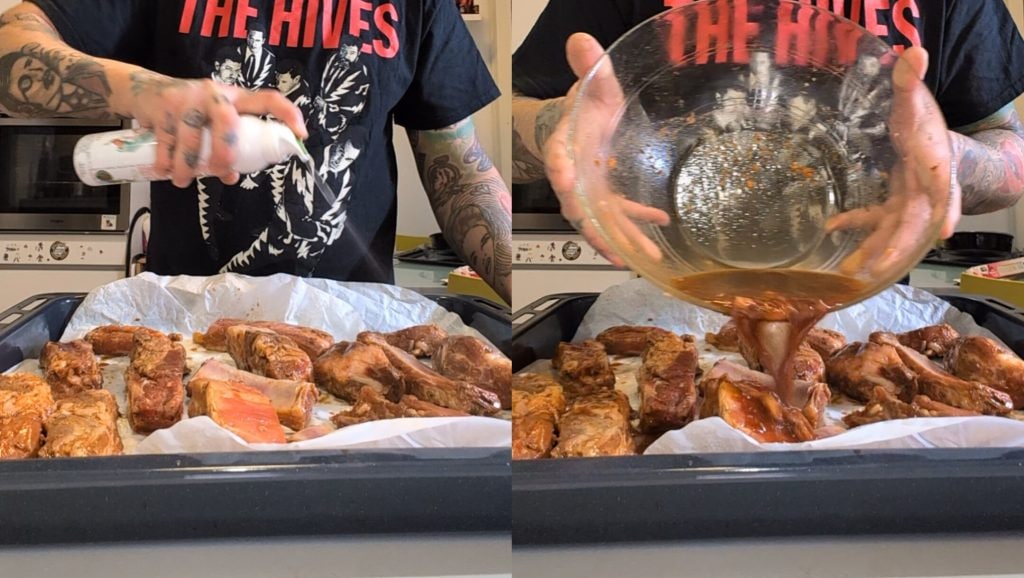 Côtes de porc au four: Marinade aigre-douce au citron vert et sauce soja