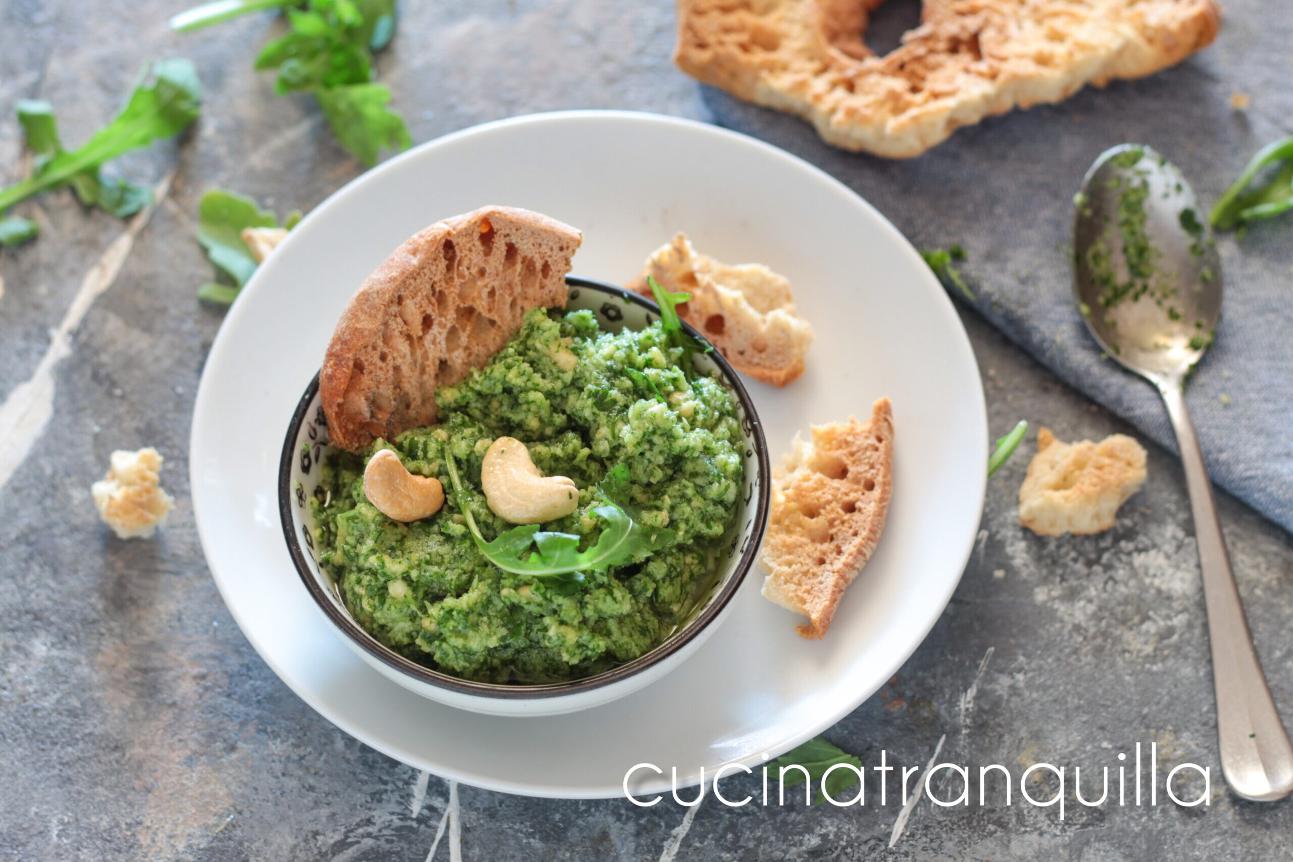 Pesto de roquette et noix de cajou